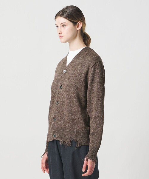 LOEFF（ロエフ）の「＜LOEFF＞ダメージ カーディガン UNISEX（カーディガン/ボレロ・レディース・ダークブラウン/ダークグレー・0/1/2）」の11枚目の写真