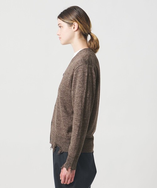 LOEFF（ロエフ）の「＜LOEFF＞ダメージ カーディガン UNISEX（カーディガン/ボレロ・レディース・ダークブラウン/ダークグレー・0/1/2）」の12枚目の写真