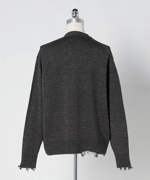 LOEFF（ロエフ）の「＜LOEFF＞ダメージ カーディガン UNISEX（カーディガン/ボレロ・レディース・ダークブラウン/ダークグレー・0/1/2）」の14枚目の写真
