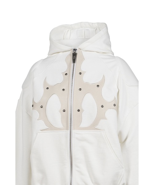 SKOOT(スクート)の「PADDED HOODIE(パーカー・メンズ・ホワイト/ブラック・MEDIUM/SMALL/LARGE)」の9枚目の写真