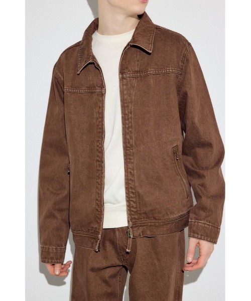 AZUL by moussy(アズールバイマウジー)の「ファスナーデザインGジャン(デニムジャケット・メンズ・ブルー/ライトブルー/ブラウン・SMALL/MEDIUM/LARGE)」の4枚目の写真