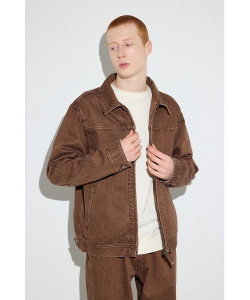 AZUL by moussy(アズールバイマウジー)の「ファスナーデザインGジャン(デニムジャケット・メンズ・ブルー/ライトブルー/ブラウン・SMALL/MEDIUM/LARGE)」の6枚目の写真