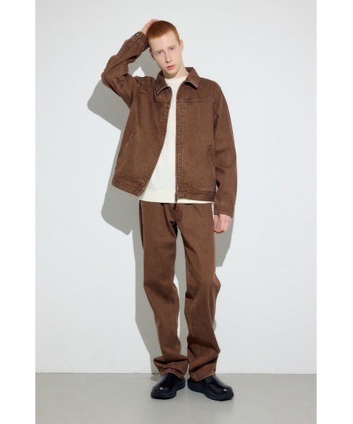 AZUL by moussy(アズールバイマウジー)の「ファスナーデザインGジャン(デニムジャケット・メンズ・ブルー/ライトブルー/ブラウン・SMALL/MEDIUM/LARGE)」の7枚目の写真