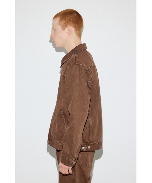 AZUL by moussy(アズールバイマウジー)の「ファスナーデザインGジャン(デニムジャケット・メンズ・ブルー/ライトブルー/ブラウン・SMALL/MEDIUM/LARGE)」の9枚目の写真