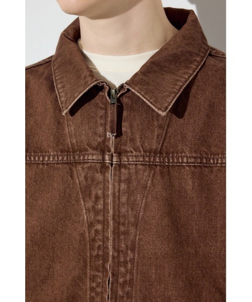 AZUL by moussy(アズールバイマウジー)の「ファスナーデザインGジャン(デニムジャケット・メンズ・ブルー/ライトブルー/ブラウン・SMALL/MEDIUM/LARGE)」の11枚目の写真