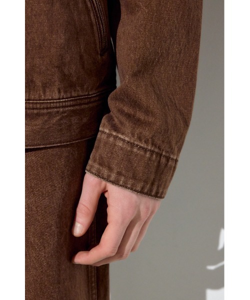 AZUL by moussy(アズールバイマウジー)の「ファスナーデザインGジャン(デニムジャケット・メンズ・ブルー/ライトブルー/ブラウン・SMALL/MEDIUM/LARGE)」の14枚目の写真