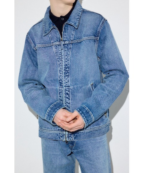 AZUL by moussy(アズールバイマウジー)の「ファスナーデザインGジャン(デニムジャケット・メンズ・ブルー/ライトブルー/ブラウン・SMALL/MEDIUM/LARGE)」の17枚目の写真