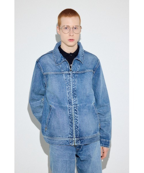 AZUL by moussy(アズールバイマウジー)の「ファスナーデザインGジャン(デニムジャケット・メンズ・ブルー/ライトブルー/ブラウン・SMALL/MEDIUM/LARGE)」の19枚目の写真