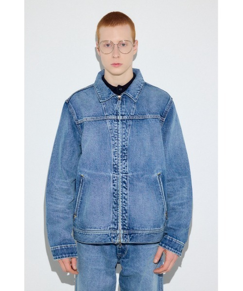 AZUL by moussy(アズールバイマウジー)の「ファスナーデザインGジャン(デニムジャケット・メンズ・ブルー/ライトブルー/ブラウン・SMALL/MEDIUM/LARGE)」の21枚目の写真