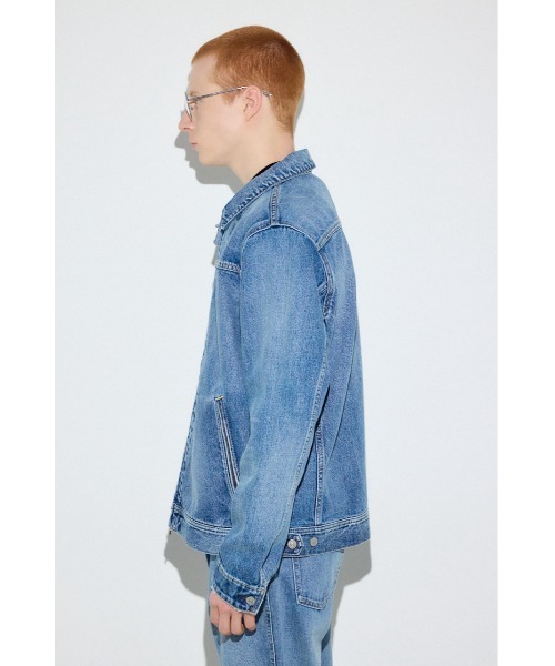 AZUL by moussy(アズールバイマウジー)の「ファスナーデザインGジャン(デニムジャケット・メンズ・ブルー/ライトブルー/ブラウン・SMALL/MEDIUM/LARGE)」の22枚目の写真