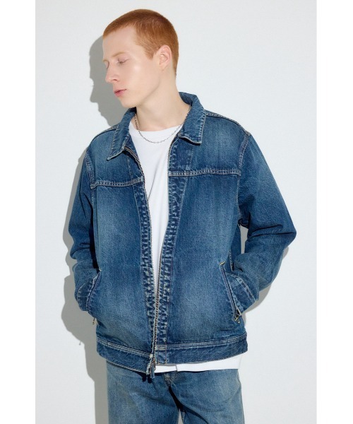 【MOUSSY】デニムジャケット Gジャン オーバーサイズ FREE ファスナーデザインGジャン（デニムジャケット）｜AZUL BY MOUSSY