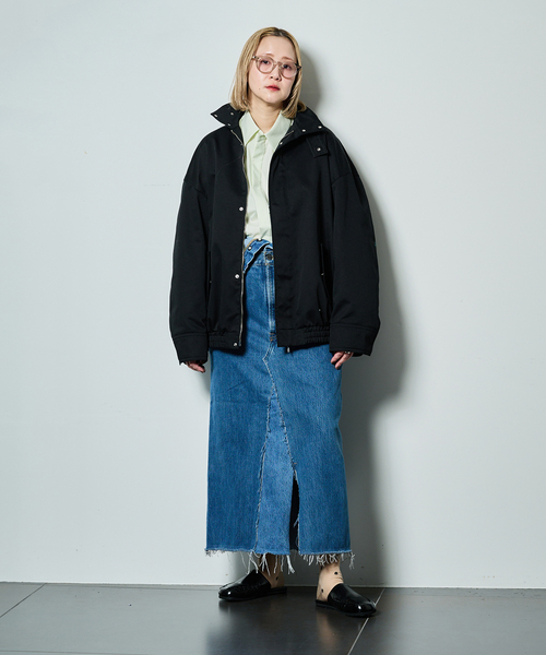 CITYSHOP(シティーショップ)の「COTTON BLOUSON:ブルゾン(ブルゾン・レディース・ベージュ/ブラック・36/38)」の14枚目の写真