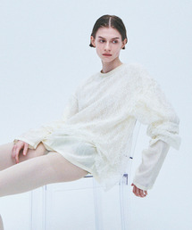 muller of yoshiokubo | muller of yoshiokubo ミュラーオブヨシオクボ / SPIDERWEB REVERSIBLE TOP スパイダーウェブリバーシブルトップス / MLS26217(Tシャツ/カットソー)