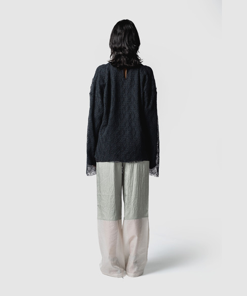 muller of yoshiokubo(ミュラーオブヨシオクボ)の「muller of yoshiokubo ミュラーオブヨシオクボ / SPIDERWEB REVERSIBLE TOP スパイダーウェブリバーシブルトップス / MLS26217(Tシャツ/カットソー・レディース・ブラック/ベージュ/ホワイト・FREE)」の9枚目の写真