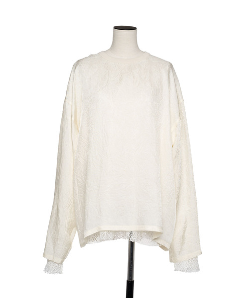 muller of yoshiokubo(ミュラーオブヨシオクボ)の「muller of yoshiokubo ミュラーオブヨシオクボ / SPIDERWEB REVERSIBLE TOP スパイダーウェブリバーシブルトップス / MLS26217(Tシャツ/カットソー・レディース・ブラック/ベージュ/ホワイト・FREE)」の15枚目の写真