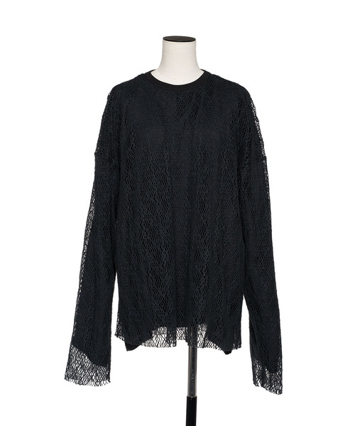 muller of yoshiokubo(ミュラーオブヨシオクボ)の「muller of yoshiokubo ミュラーオブヨシオクボ / SPIDERWEB REVERSIBLE TOP スパイダーウェブリバーシブルトップス / MLS26217(Tシャツ/カットソー・レディース・ブラック/ベージュ/ホワイト・FREE)」の16枚目の写真