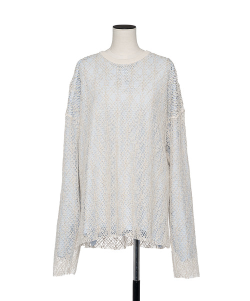 muller of yoshiokubo(ミュラーオブヨシオクボ)の「muller of yoshiokubo ミュラーオブヨシオクボ / SPIDERWEB REVERSIBLE TOP スパイダーウェブリバーシブルトップス / MLS26217(Tシャツ/カットソー・レディース・ブラック/ベージュ/ホワイト・FREE)」の17枚目の写真