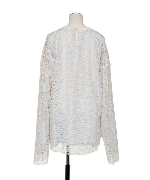 muller of yoshiokubo(ミュラーオブヨシオクボ)の「muller of yoshiokubo ミュラーオブヨシオクボ / SPIDERWEB REVERSIBLE TOP スパイダーウェブリバーシブルトップス / MLS26217(Tシャツ/カットソー・レディース・ブラック/ベージュ/ホワイト・FREE)」の18枚目の写真