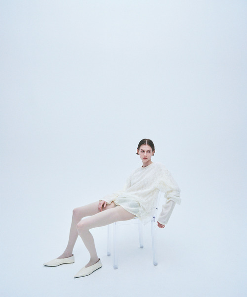 muller of yoshiokubo(ミュラーオブヨシオクボ)の「muller of yoshiokubo ミュラーオブヨシオクボ / SPIDERWEB REVERSIBLE TOP スパイダーウェブリバーシブルトップス / MLS26217(Tシャツ/カットソー・レディース・ブラック/ベージュ/ホワイト・FREE)」の19枚目の写真