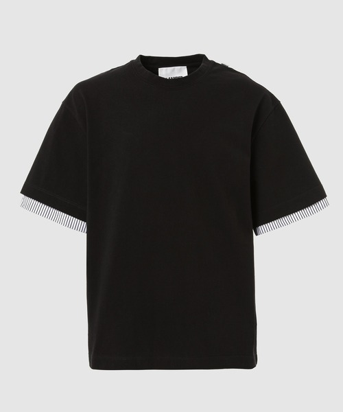 JIL SANDER(ジルサンダー)の「T-SHIRT CN SS(Tシャツ/カットソー・メンズ・ブラック/ホワイト・S/M)」の2枚目の写真