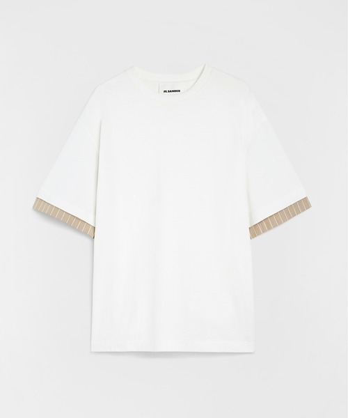JIL SANDER(ジルサンダー)の「T-SHIRT CN SS(Tシャツ/カットソー・メンズ・ブラック/ホワイト・S/M)」の1枚目の写真