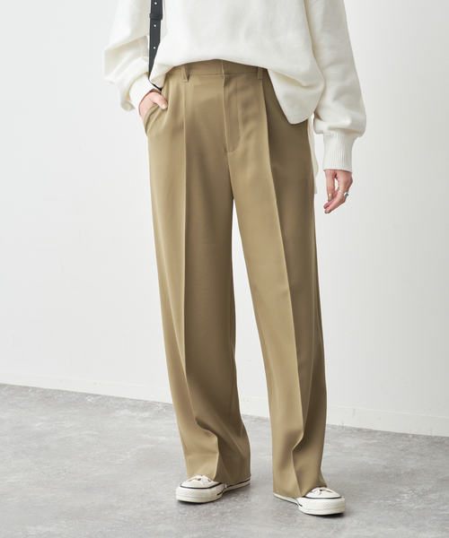 Spick & Span(スピックアンドスパン)の「トロストレッチ1タックパンツ(スラックス・レディース・ベージュ/ブラック・38/36/34)」の17枚目の写真