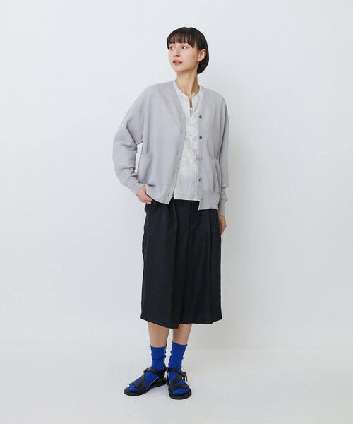 LOISIR（ロワズィール）の「【セットアップ対応】リネンツイルハーフパンツ（その他パンツ・レディース・ブラック/キナリ・36/38）」の7枚目の写真