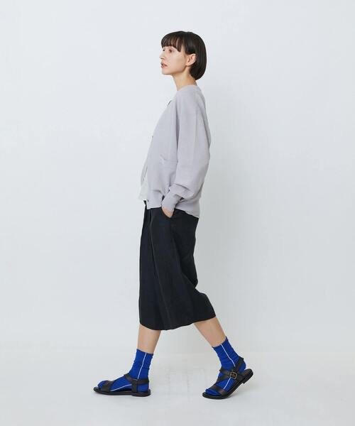 LOISIR（ロワズィール）の「【セットアップ対応】リネンツイルハーフパンツ（その他パンツ・レディース・ブラック/キナリ・36/38）」の8枚目の写真