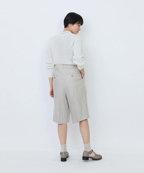 LOISIR（ロワズィール）の「【セットアップ対応】リネンツイルハーフパンツ（その他パンツ・レディース・ブラック/キナリ・36/38）」の13枚目の写真