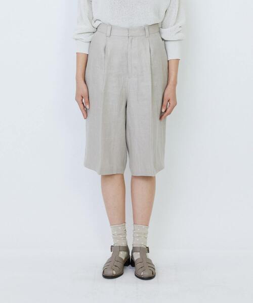 LOISIR（ロワズィール）の「【セットアップ対応】リネンツイルハーフパンツ（その他パンツ・レディース・ブラック/キナリ・36/38）」の17枚目の写真