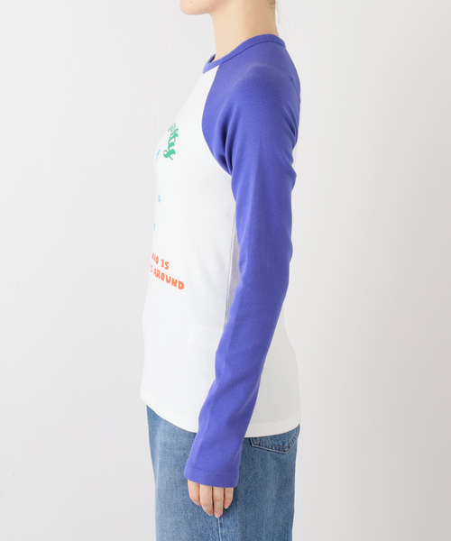 JOINT WORKS(ジョイントワークス)の「OURSAALTY / アワーソルティ Saaalty girl raglan T-shirts(Tシャツ/カットソー・レディース・ブルー/ピンク・FREE)」の3枚目の写真