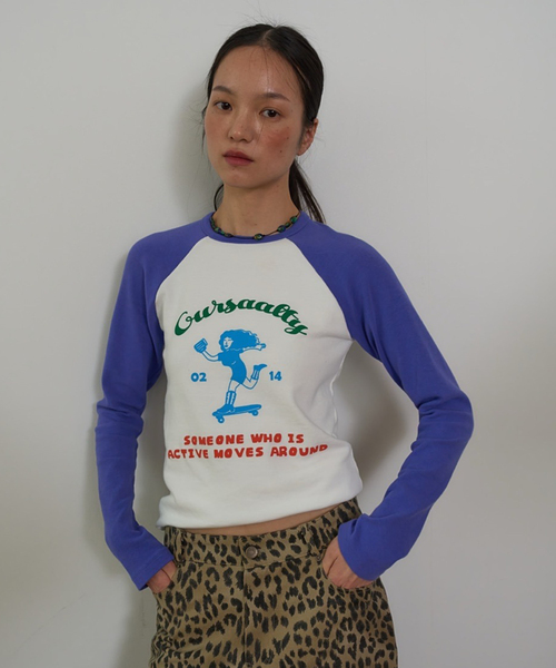 JOINT WORKS(ジョイントワークス)の「OURSAALTY / アワーソルティ Saaalty girl raglan T-shirts(Tシャツ/カットソー・レディース・ブルー/ピンク・FREE)」の8枚目の写真