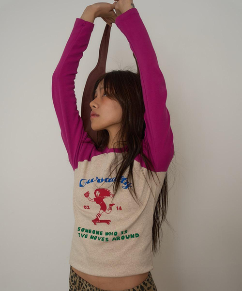 JOINT WORKS(ジョイントワークス)の「OURSAALTY / アワーソルティ Saaalty girl raglan T-shirts(Tシャツ/カットソー・レディース・ブルー/ピンク・FREE)」の19枚目の写真