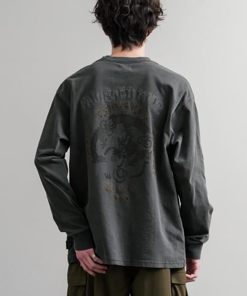 KRIFF MAYER（クリフメイヤー）の「KRIFF MAYER クリフメイヤー オーバーサイズスーベニア刺繍クルーネック長袖Tシャツ(龍) /ロンT 2537202（Tシャツ/カットソー・メンズ・ベージュ/チャコール/パープル/オレンジ・M/XL/L）」の5枚目の写真