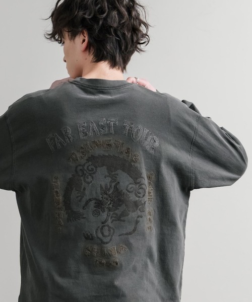 KRIFF MAYER（クリフメイヤー）の「KRIFF MAYER クリフメイヤー オーバーサイズスーベニア刺繍クルーネック長袖Tシャツ(龍) /ロンT 2537202（Tシャツ/カットソー・メンズ・ベージュ/チャコール/パープル/オレンジ・M/XL/L）」の7枚目の写真