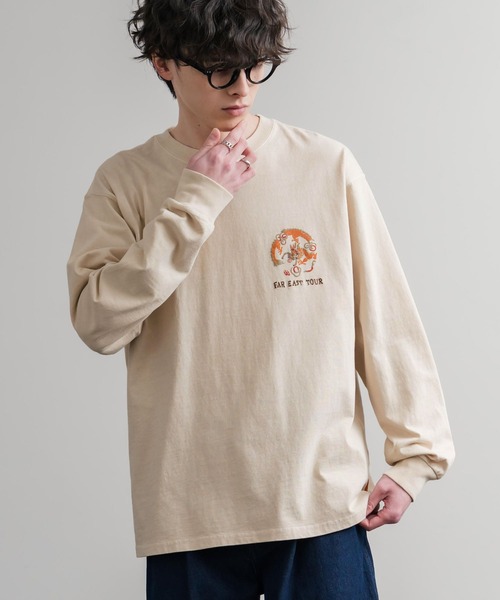 KRIFF MAYER（クリフメイヤー）の「KRIFF MAYER クリフメイヤー オーバーサイズスーベニア刺繍クルーネック長袖Tシャツ(龍) /ロンT 2537202（Tシャツ/カットソー・メンズ・ベージュ/チャコール/パープル/オレンジ・M/XL/L）」の10枚目の写真
