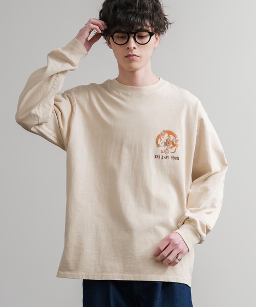 KRIFF MAYER（クリフメイヤー）の「KRIFF MAYER クリフメイヤー オーバーサイズスーベニア刺繍クルーネック長袖Tシャツ(龍) /ロンT 2537202（Tシャツ/カットソー・メンズ・ベージュ/チャコール/パープル/オレンジ・M/XL/L）」の11枚目の写真