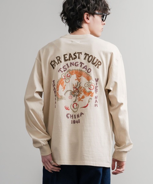 KRIFF MAYER（クリフメイヤー）の「KRIFF MAYER クリフメイヤー オーバーサイズスーベニア刺繍クルーネック長袖Tシャツ(龍) /ロンT 2537202（Tシャツ/カットソー・メンズ・ベージュ/チャコール/パープル/オレンジ・M/XL/L）」の12枚目の写真