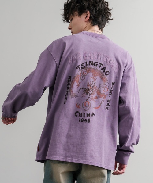 KRIFF MAYER（クリフメイヤー）の「KRIFF MAYER クリフメイヤー オーバーサイズスーベニア刺繍クルーネック長袖Tシャツ(龍) /ロンT 2537202（Tシャツ/カットソー・メンズ・ベージュ/チャコール/パープル/オレンジ・M/XL/L）」の15枚目の写真