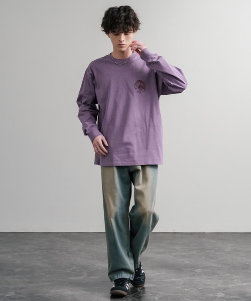 KRIFF MAYER（クリフメイヤー）の「KRIFF MAYER クリフメイヤー オーバーサイズスーベニア刺繍クルーネック長袖Tシャツ(龍) /ロンT 2537202（Tシャツ/カットソー・メンズ・ベージュ/チャコール/パープル/オレンジ・M/XL/L）」の18枚目の写真