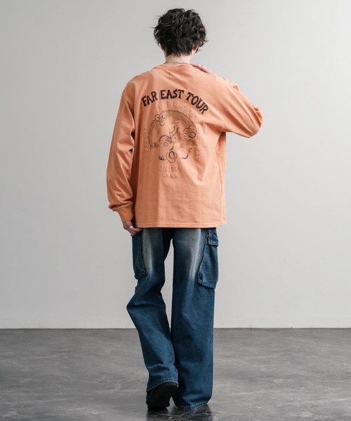 KRIFF MAYER（クリフメイヤー）の「KRIFF MAYER クリフメイヤー オーバーサイズスーベニア刺繍クルーネック長袖Tシャツ(龍) /ロンT 2537202（Tシャツ/カットソー・メンズ・ベージュ/チャコール/パープル/オレンジ・M/XL/L）」の21枚目の写真