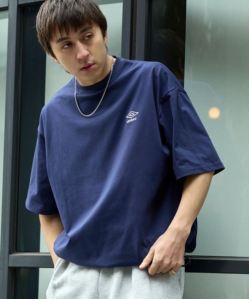 UMBRO - umbro　DIAMOND-PRO　ビッグプリントTシャツ　アンブロ UMBRO/アンブロ 別注 ロゴ刺繍 ドロスト バックプリント半袖Tシャツ