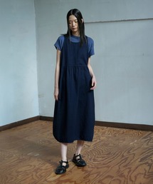 OMNIGOD | [OMNIGOD womens / オムニゴッド] オリジナルインディゴダブルガーゼ ノースリーブギャザーワンピース(ワンピース)