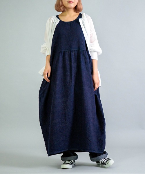 OMNIGOD womens / オムニゴッド] オリジナルインディゴダブルガーゼ