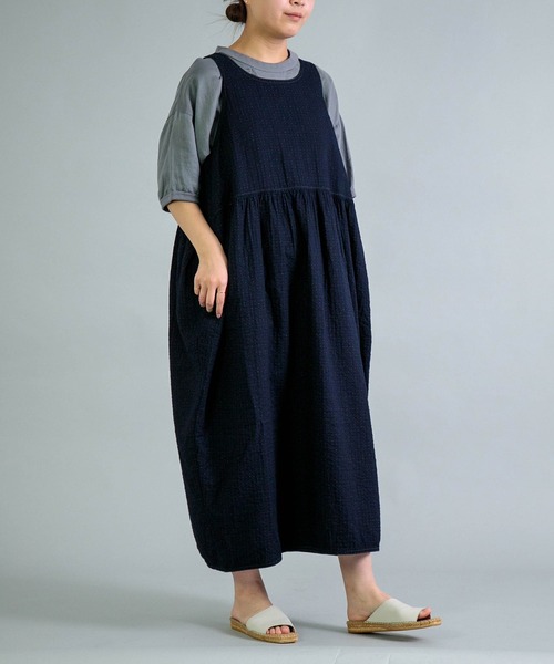 OMNIGOD womens / オムニゴッド] オリジナルインディゴダブルガーゼ