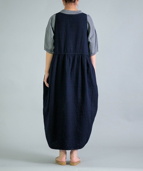 OMNIGOD womens / オムニゴッド] オリジナルインディゴダブルガーゼ
