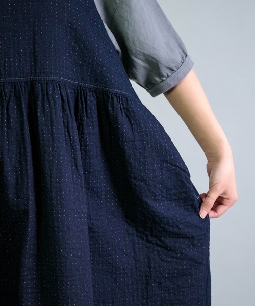 OMNIGOD womens / オムニゴッド] オリジナルインディゴダブルガーゼ