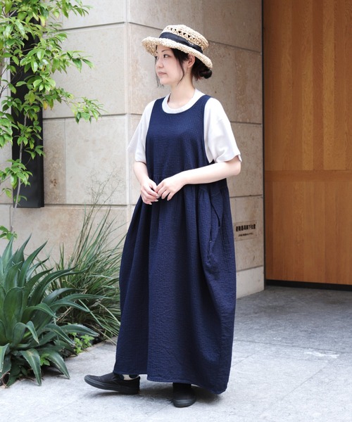 OMNIGOD womens / オムニゴッド] オリジナルインディゴダブルガーゼ