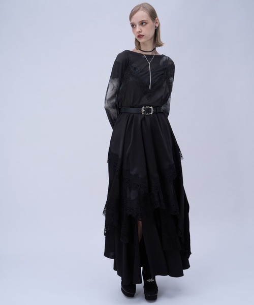 HARE（ハレ）の「スリットガラシアーT(HARE)（Tシャツ/カットソー・レディース・グリーン/ブラック・FREE）」の5枚目の写真