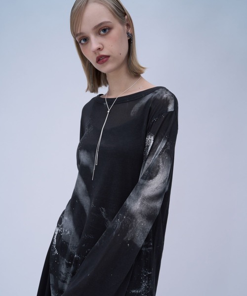 HARE（ハレ）の「スリットガラシアーT(HARE)（Tシャツ/カットソー・レディース・グリーン/ブラック・FREE）」の8枚目の写真